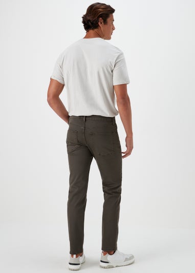 Brown Wash Slim Fit Jeans - Matalan