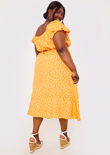 In the Style Jac Jossa Orange Tie Midi Dress - Matalan