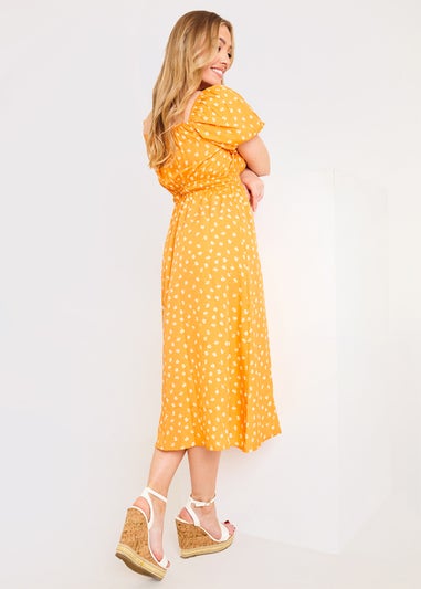 In the Style Jac Jossa Orange Tie Midi Dress