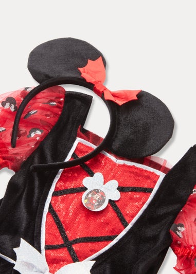 Kids Red Disney Minnie Mouse Witch Fancy Dress Costume (9mths-5yrs)