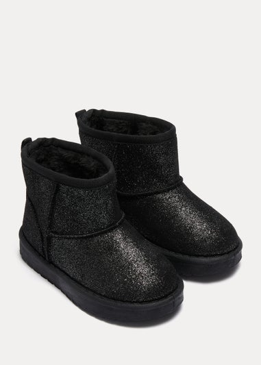 Kids Black Snug Boots (Younger 13-Older 5)