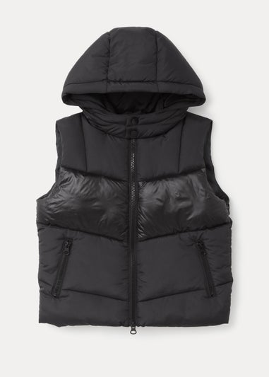 Boys Black Chevron Gilet (4-13yrs)