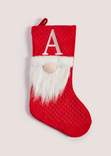 Red Alphabet Christmas Gonk Stocking (26cm x 2cm x 53cm)
