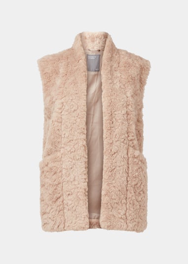 Beige Faux Fur Gilet