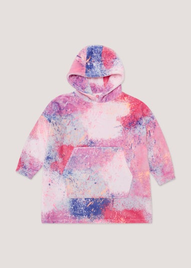 Girls Multicoloured Splatter Print Snuggle Hoodie (4-13yrs)