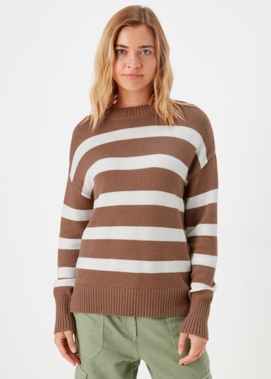 Brown Stripe Jumper - Matalan