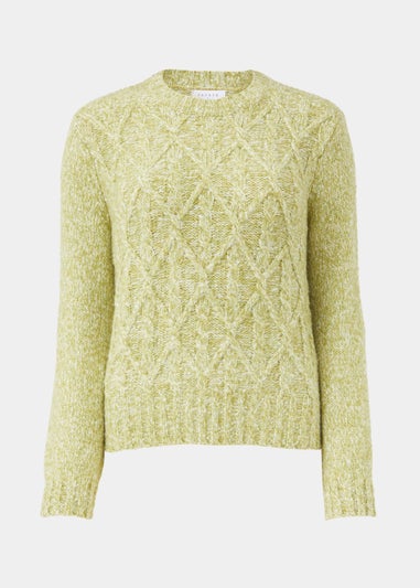 Lime Twist Cable Knit Jumper