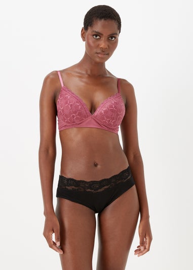 2 Pack Non Wired Lace Padded Bralettes