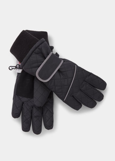 Boys Black Ski Gloves (3-13yrs)