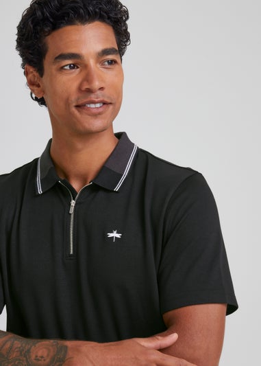 Black Modal Polo Shirt