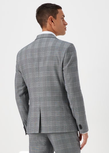 Taylor & Wright Forth Grey Check Skinny Fit Suit Jacket