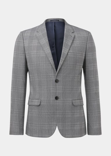 Taylor & Wright Forth Grey Check Skinny Fit Suit Jacket