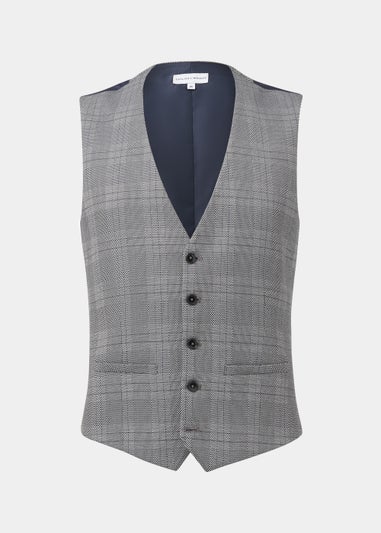 Taylor & Wright Forth Grey Check Suit Waistcoat