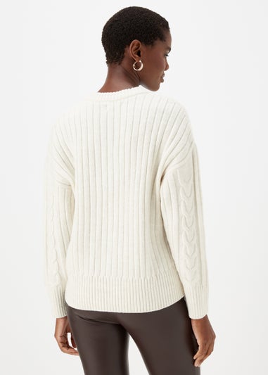 Cream Overstitch Jumper