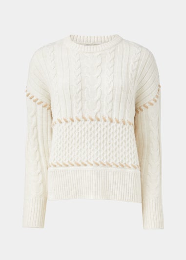 Cream Overstitch Jumper