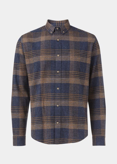 Navy Check Long Sleeve Shirt