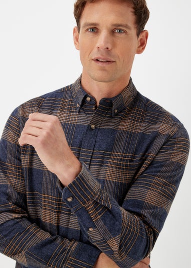 Navy Check Long Sleeve Shirt