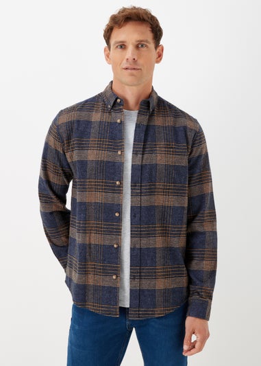 Navy Check Long Sleeve Shirt