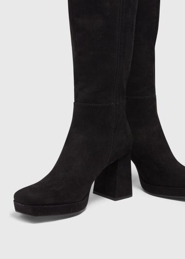 Et Vous Black Platform Knee High Boots