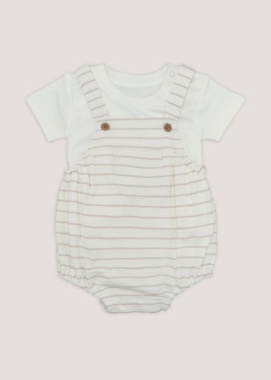 Baby Cream Stripe Romper & T-Shirt Set (Newborn-23mths)