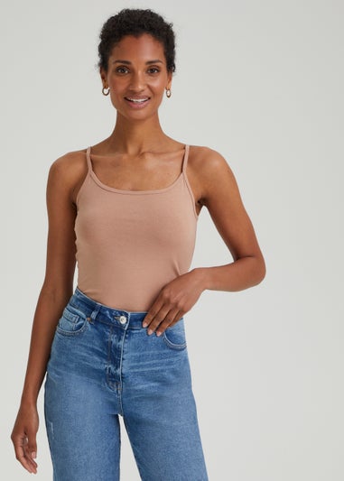 Beige Essential Cami Top