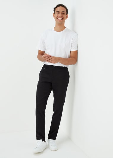 Black Smart Stretch Trousers