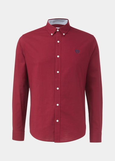 Burgundy Embroidered Oxford Shirt