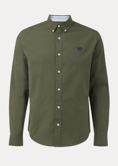 Khaki Embroidered Oxford Shirt - Matalan