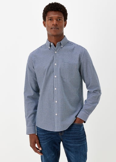 Blue Gingham Oxford Long Sleeve Shirt