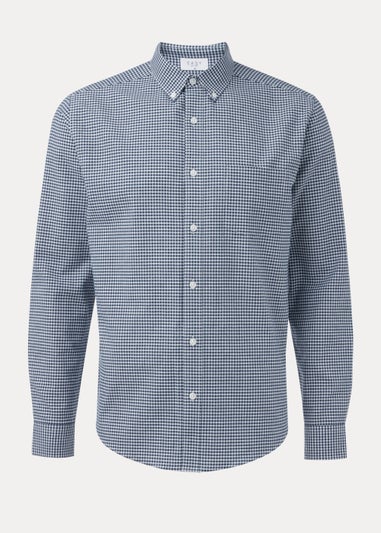 Blue Gingham Oxford Long Sleeve Shirt