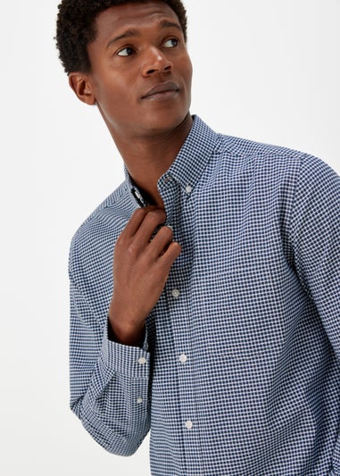 Blue Gingham Oxford Long Sleeve Shirt