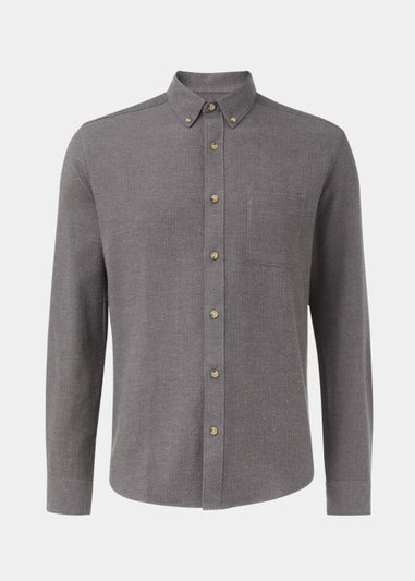 Grey Herringbone Shirt