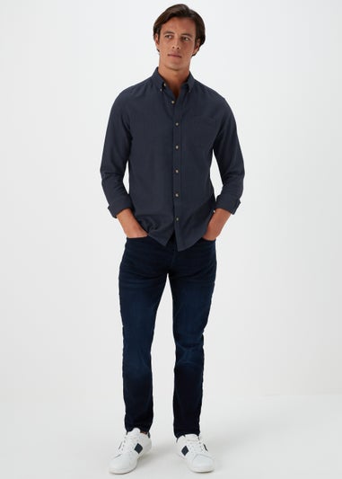 Navy Twill Long Sleeve Shirt