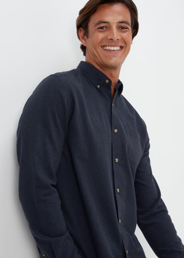 Navy Twill Long Sleeve Shirt