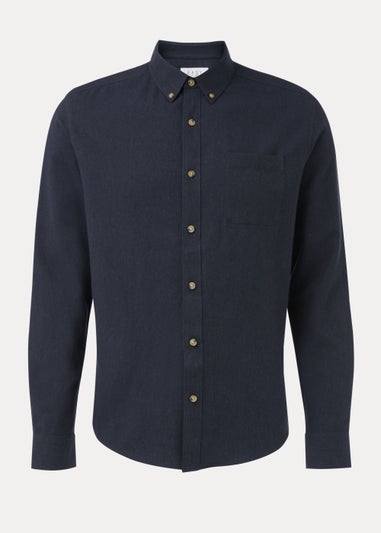 Navy Twill Long Sleeve Shirt