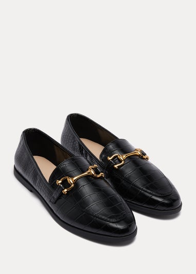 Black Snaffle Loafers
