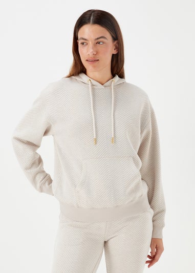 Oatmeal Quilted Hoodie