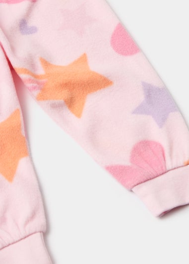Girls Pink Shooting Star Microfleece Bundle Pyjama Set (9mths-5yrs)