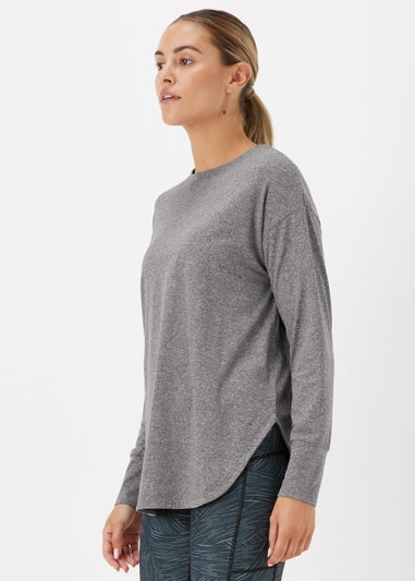 Souluxe Charcoal Long Sleeve Sports T-Shirt