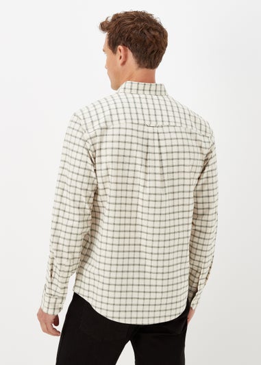 Ecru & Green Check Oxford Shirt