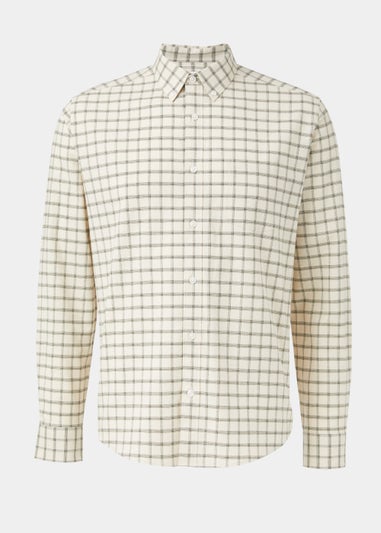 Ecru & Green Check Oxford Shirt
