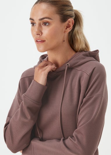 Souluxe Brown Longline Sports Hoodie