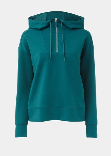 Souluxe Teal Longline Sports Hoodie