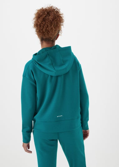 Souluxe Teal Longline Sports Hoodie