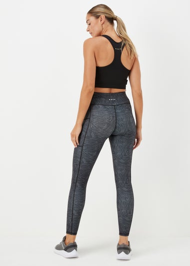 Souluxe Charcoal & Coral Tape Leggings