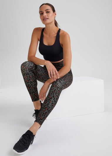 Souluxe Black Leopard Print Sports Leggings