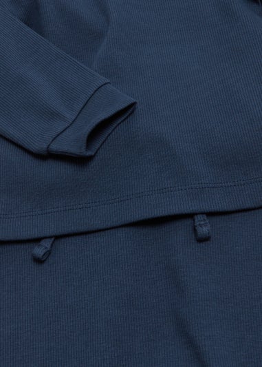 Baby Navy Ribbed Sweatshirt & Joggers Set (Newborn-23mths)