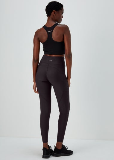 Matalan souluxe exercise leggings Black with sheer - Depop