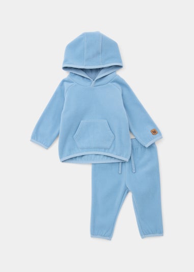 Baby Blue Polar Fleece Hoodie & Joggers Set