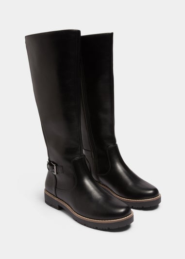 Soleflex Black Knee High Boots